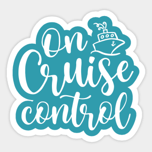 On Cruise Control Beach Vacation Funny Sticker